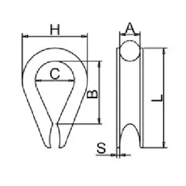 Perlindungan tali kawat stainless steel tabung kabel tugas berat rigging Karbon Guy Hardware D rantai logam Neele Punch Jari 0