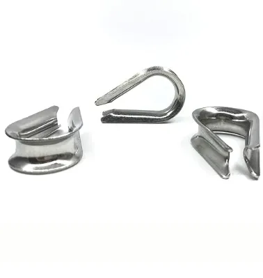 12PCS M10 Stainless Steel Thumble untuk Pull-Line Fitting dan 3/8 Inci Diameter Wire Rope 1