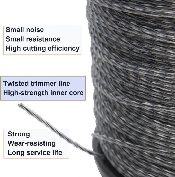 2.4mm 2.7mm 3.0mm 3.5mm Alat Listrik Bagian Taman Pemangkas Rumput Tali Kumparan 2kg dengan Dukungan Kustom OEM 2