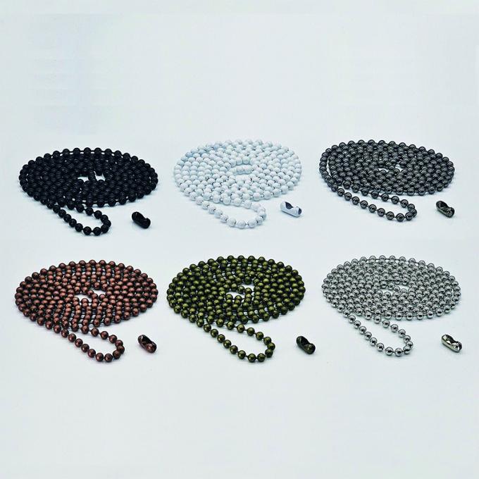 Komponen Roller Shade Grosir Rantai Manik Logam Rantai Bola Tira Gorden 4.5*6mm untuk Gorden 1