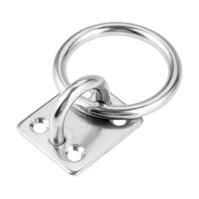 Harga yang bagus Perkakasan Laut Dinding dipasang Square Pad Eye Plate dengan Ring Las dan Finish Galvanized on line