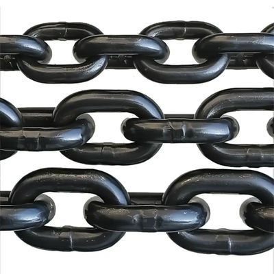 Harga yang bagus Black Finish Standar High Test Steel Round Conveyor Link Chain untuk daya tahan tinggi on line