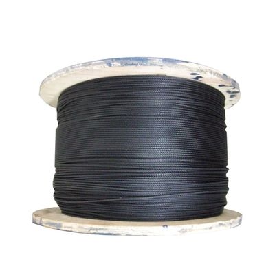Harga yang bagus Kabel Pesawat Galvanis yang Dihitamkan 7x7 7x19 Tali Kawat Baja untuk Panggung dan Film on line