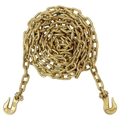 Harga yang bagus Rantai Zinc Kuning G 70 3/8''x 20 kaki Nonstandar dengan Kait Clevis 3/8