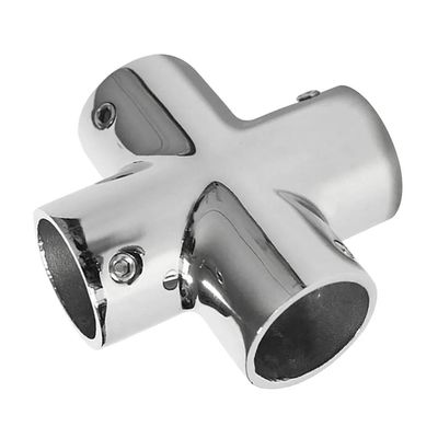 Harga yang bagus AISI316 Stainless Steel 90 Degree Cross Tee Connector untuk Koneksi Rail Hardware Marinir on line