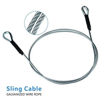 Harga yang bagus Kawat Sling Ritsleting Baja Tahan Karat Grade Baja 8/11/14 ' 3/16 on line