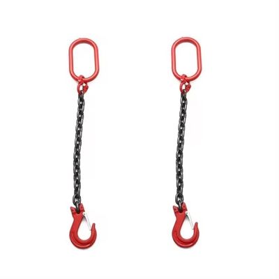 Harga yang bagus Rantai Sling Kaki Tunggal 6mm G80 yang Dapat Disesuaikan Grade 80 untuk Pengangkatan Diameter 8mm on line