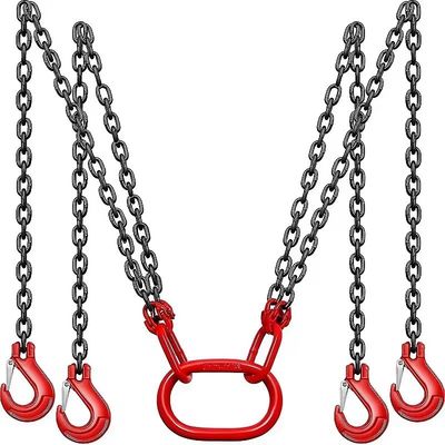 Harga yang bagus Rantai Sling Angkat Cincin Sling Empat Kait Ganda untuk Konstruksi Tugas Berat on line