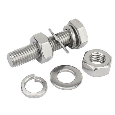 Harga yang bagus Set Baut Kepala Hexagon Berulir Penuh dan Mur untuk Pengencang Aluminium 316 M6 70mm Grade 8.8 on line