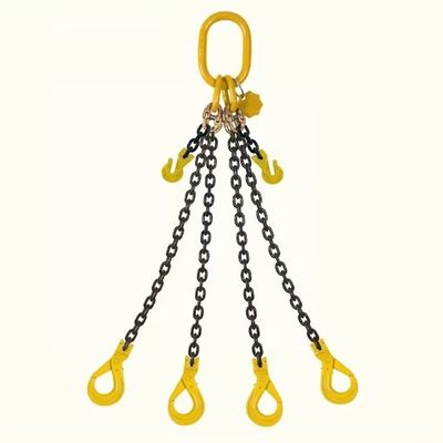 Harga yang bagus Rantai Sling Empat Kaki Baja Paduan Kekuatan Tinggi G80 dengan Struktur Standar Kait on line