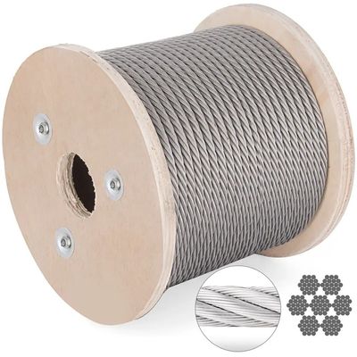 Harga yang bagus Baja Cold Heading AISI 304 316 Galvanized 8x19S FC Dia 27mm Wire Rope untuk lift on line