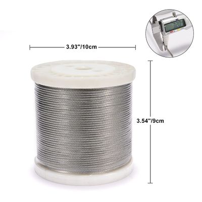 Harga yang bagus Pemotong Kabel dan Sarung Tangan Inti Strand 7x7 dengan Kabel Baja Tahan Karat T316 3.2mm 1/8