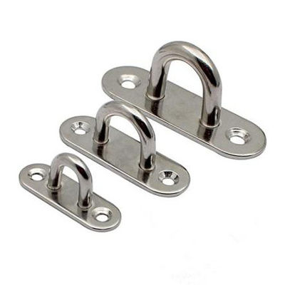 Harga yang bagus Aksesori Gantung Yacth Dek Baja Tahan Karat Pelat Mata Oblong Staple Cincin Kait on line