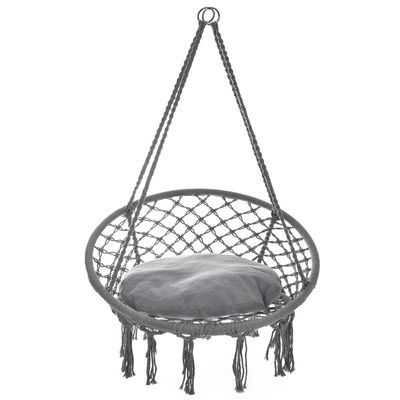 Harga yang bagus Kursi Gantung Kemah Tenun Tangan Macrame Modern Ayunan Tali Katun on line