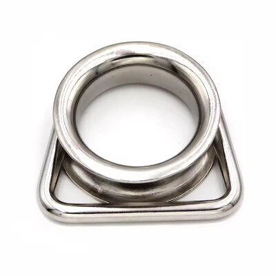 Harga yang bagus SS304 316 Stainless Steel Round Thumb Sun Shade Sails Corner Link Hardware D Ring Thumb on line