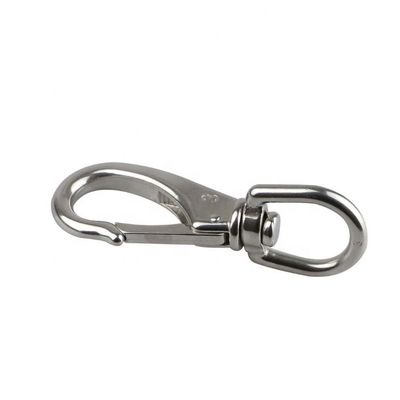 Harga yang bagus Kait Putar Pegas Baja Tahan Karat dengan Finishing Dipoles Tinggi Hitam dan Perak Kait Jepret Baut 53mm-100mm on line