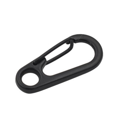 Harga yang bagus Gesper Carabiner Mini Paduan Seng Hitam Kecil Gantungan Kunci Cincin Kait Pegas on line