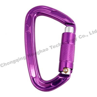 Harga yang bagus 22KN D Shape Auto Lock High Strength Aluminium Alloy Climbing Safety Carabiner Hardware on line