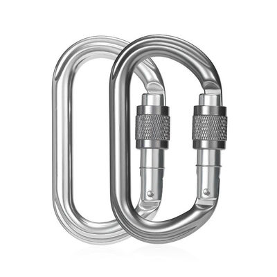 Harga yang bagus 25KN Snap Hook Locking Aluminium Carabiner Clip Sempurna untuk Keamanan dan Keamanan on line