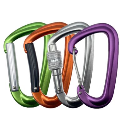Harga yang bagus OEM diterima Aluminium sekrup kunci Carabiner Clip untuk pendakian Disesuaikan Finish on line