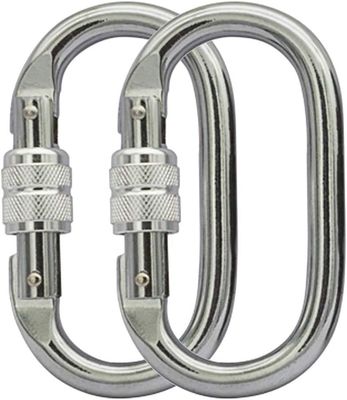 Harga yang bagus Klip Carabiner Aluminium Biru Kunci Putar Industri Berat untuk Pemasangan Tali-temali, Berkemah, dan Hammock on line