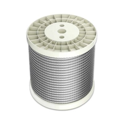 Harga yang bagus Kabel tali kawat stainless steel yang dijamin untuk hoist / crane / Marine Steel Core 7 Wire/19 Wire Konstruksi dan tahan lama on line