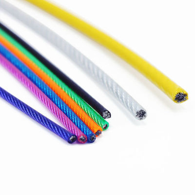 Harga yang bagus UV Resistant PVC Coated Galvanized Steel Wire Rope Toleransi ± 1% dan pilihan warna yang berbeda untuk kinerja yang tahan lama on line