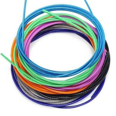 Harga yang bagus Struktur 1*7/7*7/1*19/7*19 Tali Kawat Baja Galvanis Berlapis PVC untuk Tali Jemuran Standar AiSi on line