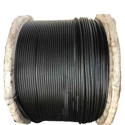 Harga yang bagus Tali Kawat Baja 26mm 6x37 FC Baja Tidak Tergalvanis dengan Konstruksi Minyak Hitam Baja Cold Heading Khusus 26mm on line