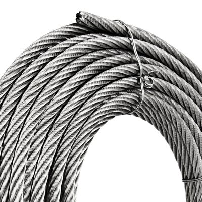 Harga yang bagus Panjang yang Disesuaikan 7x19 1/16 Inci AISI304 Kabel Tali Kawat Baja Tahan Karat Kelas Laut dengan Toleransi Tahan Lama on line