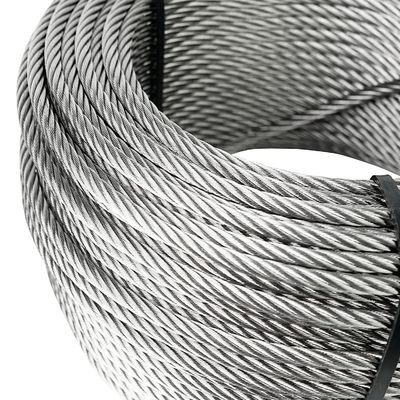 Harga yang bagus Kabel tali kawat 250FT yang tidak dilapisi untuk pagar 7x7 7x19 1/8