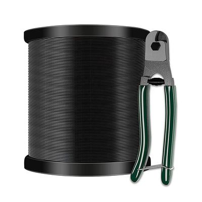 Harga yang bagus Kabel Baja Konstruksi 7x7 Untaian Dengan Pemotong 304 Baja Rostless Vinyl Hitam Lapisan Tali Wire on line