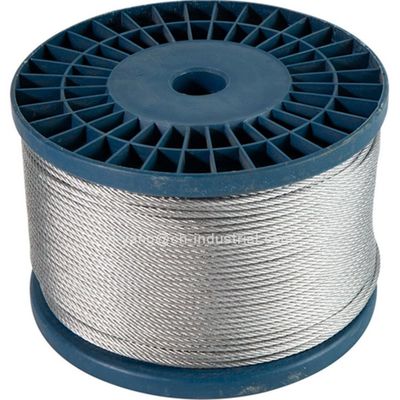 Harga yang bagus Kustomisasi Panjang Tali Kawat 7x19 Baja Karbon Grade Baja Galvanis 9/32