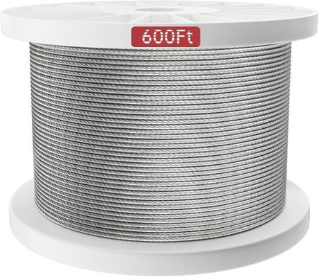 Harga yang bagus Baja tahan karat 3/16 7x7 Tali kawat pesawat untuk Kabel Railing Kit Kelautan Kelas Cerah dan khusus baja heading dingin on line