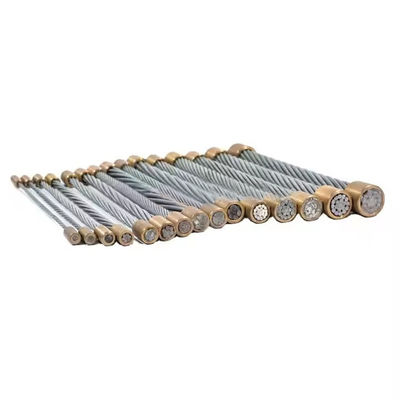 Harga yang bagus Kawat Baja Strand Lapis Seng Galvanis 1x7 1x19 Dengan Toleransi ±1% Dan Material Baja Karbon on line
