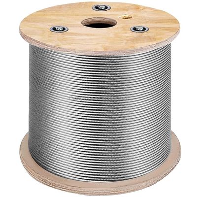 Harga yang bagus Jenis 316 Kabel baja tahan karat tali untuk dek rel Hardware 250FT T316 Kabel Pesawat 7x7/1x19/7x19 Tali kawat on line