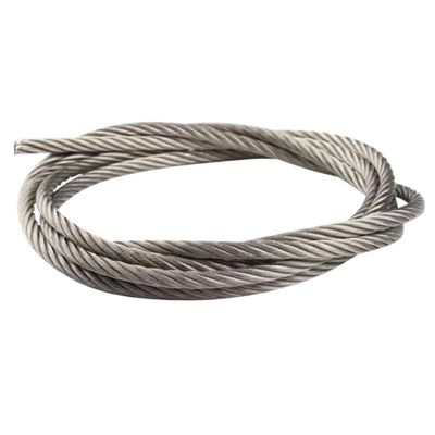 Harga yang bagus Kabel Baja Tahan Karat 304 7x19 Untaian Inti Kabel Pesawat Terbang Tegangan Putus 6400 Lbs 164 Kaki Kabel SS 1/4