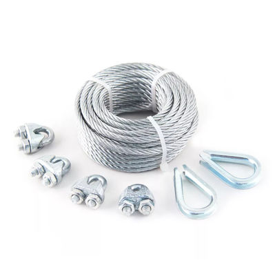 Harga yang bagus Kit Perangkat Keras Pagar Dek Kabel Baja Tahan Karat Tipe 316 Sistem 1/8 Inci Kabel Baja Tali Kawat T316 7x7 Tali Kawat on line