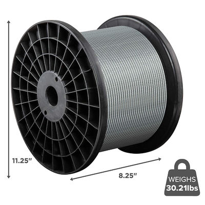 Harga yang bagus Pagar Kabel Inti Baja 300 kaki Kabel Baja Tahan Karat T316 1/8