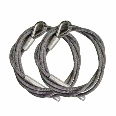 Harga yang bagus Galvanized Steel Wire Rope Sling for Hose Handling Cranes & Provision Cranes &Free Fall Lifeboats With Thimble on line