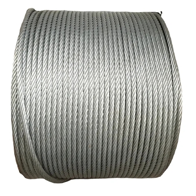 Harga yang bagus Kabel Baja Galvanis Karbon Tinggi 6x37+FC IWRC dalam Ukuran 8mm 12mm 20mm 32mm untuk Lampu Gantung dan Pergola on line