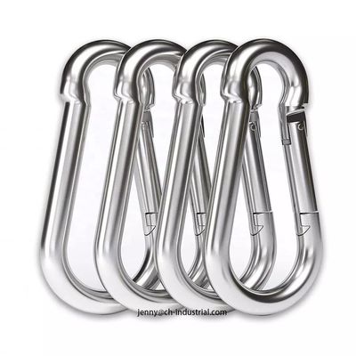 Harga yang bagus 400lbs Kapasitas Beban Keychain Carabiner Clip Stainless Steel AISI304/316 Finish ZINC on line