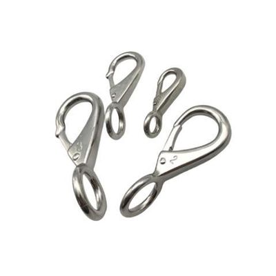 Harga yang bagus Polished stainless steel Fixed Eye Snap Hook untuk tali anjing dan keychain lampiran on line