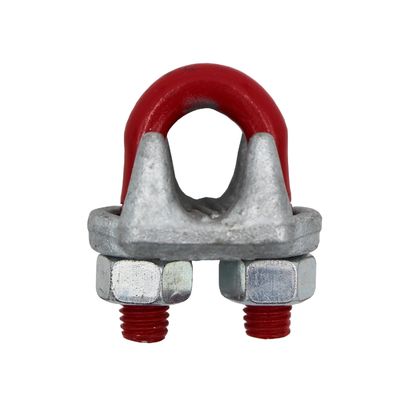 Harga yang bagus Struktur tarik tinggi Hot DIP Galvanized Us Tipe Forged Wire Rope Clips dengan Red U Bolt on line