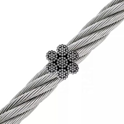 Harga yang bagus 8*19S+FC Kabel Baja Galvanis dengan Bahan Baja Karbon untuk Efisiensi Kabel on line