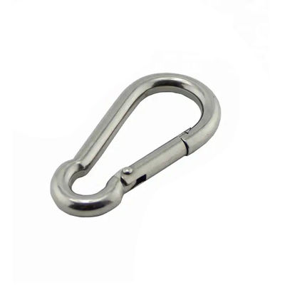 Harga yang bagus Pengolahan air 8mm stainless 304/316 Outdoor Chain Safety Spring Clip Carabiner Snap Hook OEM on line