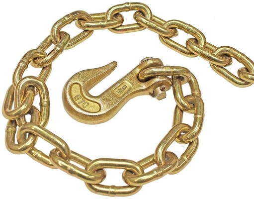 Kuning Zinc Conveyor Steel Link Rantai Clevis Grab Hook Metal Link Rantai
