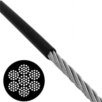 Harga yang bagus 7x19 Gym Fitness Steel Cable Tpu Coated Fleksibel Steel Wire Rope Grade Galvanized Steel on line