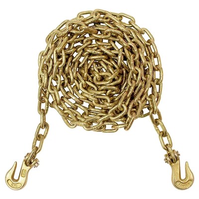 Harga yang bagus Rantai Seng Kuning 3/8''x20ft G70 dengan Kait Grab Clevis 3/8