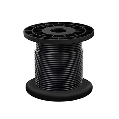 Harga yang bagus Kabel Kawat Baja Tahan Karat AiSi Standar 304 Dilapisi Vinyl Hitam Tali Kawat Lampu Luar Ruangan on line